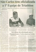 Equipe de triathlon   jornal a tribuna 17 3 2001