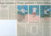 Tenista vivian segnini e lais cristine oliveira e souza no campeonato inter clubes de t%c3%aanis   jornal primeira p%c3%a1gina 10 4 2001
