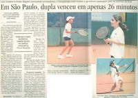 Tenista vivian segnini e lais cristine oliveira e souza no campeonato inter clubes de t%c3%aanis   jornal primeira p%c3%a1gina 2001
