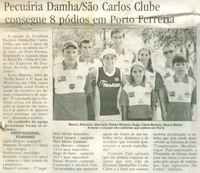 Equipe de triathlon em porto ferreira   jornal primeira p%c3%a1gina 4 5 2002